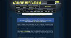 Desktop Screenshot of celebritymoviearchive.com